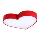 Colorful Led Heart Flush Mount Ceiling Light For Parlor With Minimalistic Acrylic Design