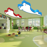Led Cartoon Seal Ceiling Light With Colorful Acrylic Shade - Flush Mount Fixture
