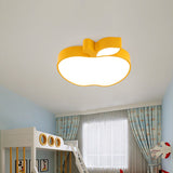Kids Style Led Ceiling Lamp For Baby Room - Apple Acrylic Flush Mount Light (18/21.5 W)