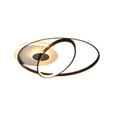 Customizable Contemporary Led Flush Mount Lamp - Black Metal Finish 3 Width Options (7-Day