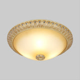 Rustic Frosted Glass Dome Wall Sconce With 3 Bulbs - Gold Lighting Idea 16/19.5 Wide