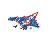 Cartoon Blue Plane Flush Mount Ceiling Light With 4 Lights For Kids Bedroom