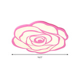 Blossom Shaped Led Ceiling Light - Pink Acrylic Lamp For Girls Bedroom