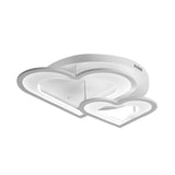 White Acrylic Loving Heart Led Ceiling Mount Light - Modern Dining Room & Hallway Lamp