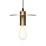 Antiqued Iron Ceiling Pendant Light With Bronze Disc Dome And Cone Finishes - Ideal For Dining Rooms