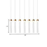 Ribbed Glass Pendant Light With Crystal Accent And Gold Finish