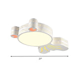 Contemporary Acrylic Kindergarten Fish Flush Ceiling Light Fixture