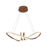 Modern Led Pendant Lamp: Gold/Coffee 8-Shaped Chandelier With Acrylic Shade Warm/White Light