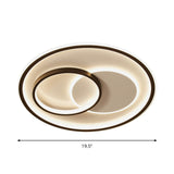 Minimalist Bedroom Led Ceiling Lamp: Multi-Square/Round/Rectangle Flush Light In Black Or White With