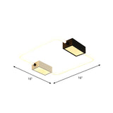Modern Led Ceiling Mount Lamp: White Round/Square/Rectangular Flush With Acrylic Shade Warm/White