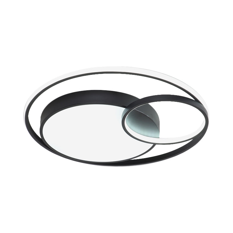 Simple Acrylic Led Ceiling Light Fixture - Circular Flush Mount Lamp For Dorm Room