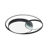 Simple Acrylic Led Ceiling Light Fixture - Circular Flush Mount Lamp For Dorm Room