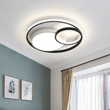 Simple Acrylic Led Ceiling Light Fixture - Circular Flush Mount Lamp For Dorm Room