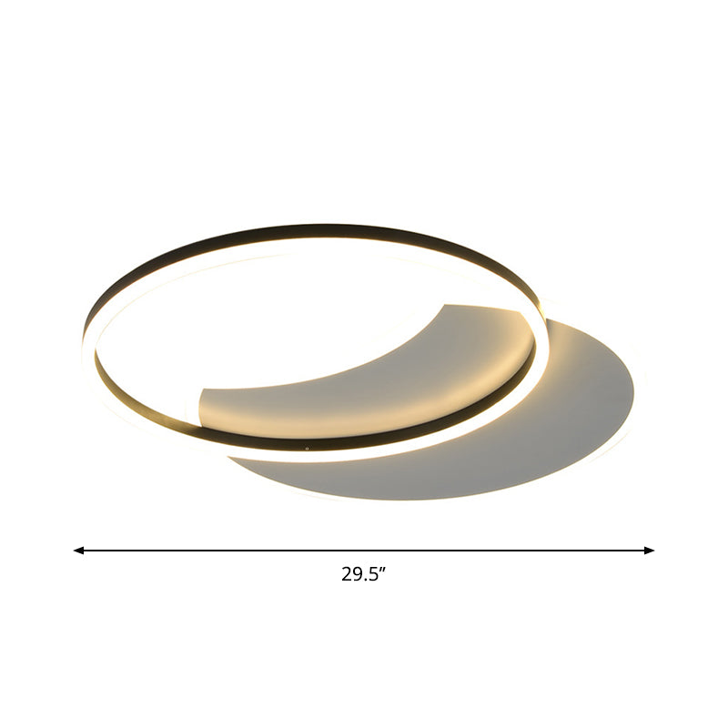 Modern White Led Flush Ceiling Light For Bedroom With Warm/White