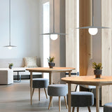 Nordic Hanging Light Metal Single Restaurant Pendant With Milk Glass Shade In Black/Grey/White