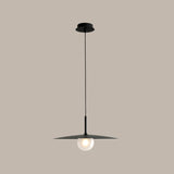 Nordic Hanging Light Metal Single Restaurant Pendant With Milk Glass Shade In Black/Grey/White