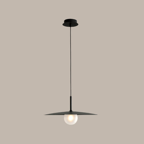 Nordic Hanging Light Metal Single Restaurant Pendant With Milk Glass Shade In Black/Grey/White