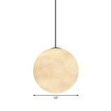 Romantic Modern White Glass Pendulum Light - 1-Light Ceiling Hang Lamp 10/12/16 Wide