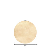 Romantic Modern White Glass Pendulum Light - 1-Light Ceiling Hang Lamp 10/12/16 Wide