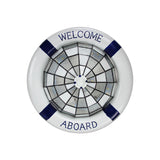Swim Ring Tiffany Style Art Glass Dome Ceiling Mount Light In White