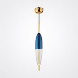 Blue Jar Pendant Ceiling Light With Clear Bottom Glass Shade - Postmodern Style