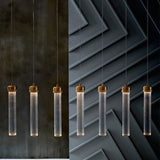 Gold Fluted Glass Pendant Light - Modern Simplicity For Dining Table