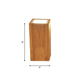 Wooden Mini Corridor Ceiling Lamp Nordic Flush Mount Lighting - Round/Square Led Beige 4/6/8H