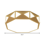 Acrylic Led Ceiling Lamp For Kindergarten - White Octagon Mount Light