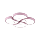 Floral Flush Ceiling Light For Kids Spaces - Metal And Acrylic Lamp Kindergarten Corridor
