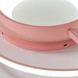 Stylish Round Macaron Flush Ceiling Light With Acrylic Wing Design For Living Room