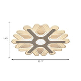 Modern Led Snowflake Ceiling Light For Kids Bedrooms