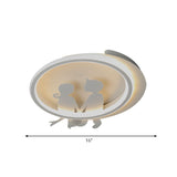 Modern White Acrylic Circle Ceiling Light Fixture For Bedroom - Contemporary Design