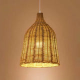 1-Light Asian Beige Pendant Lamp With Rattan Shade - Restaurant Pendulum Light

Alternatively A