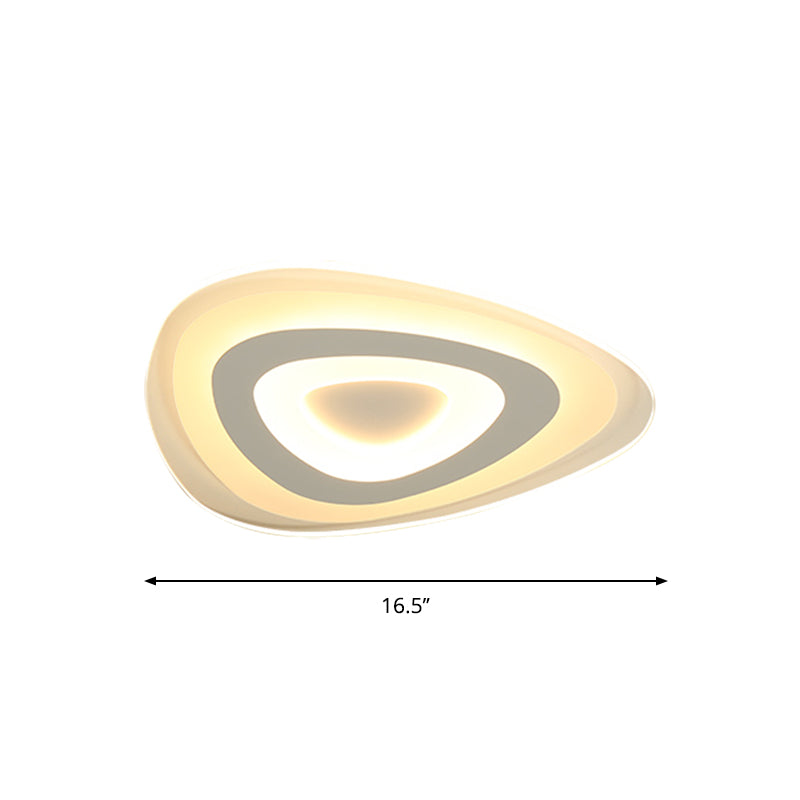 Modern Simplicity Acrylic Led Ceiling Lamp - Warm/White Light 16.5’/24.5’/31’ Width