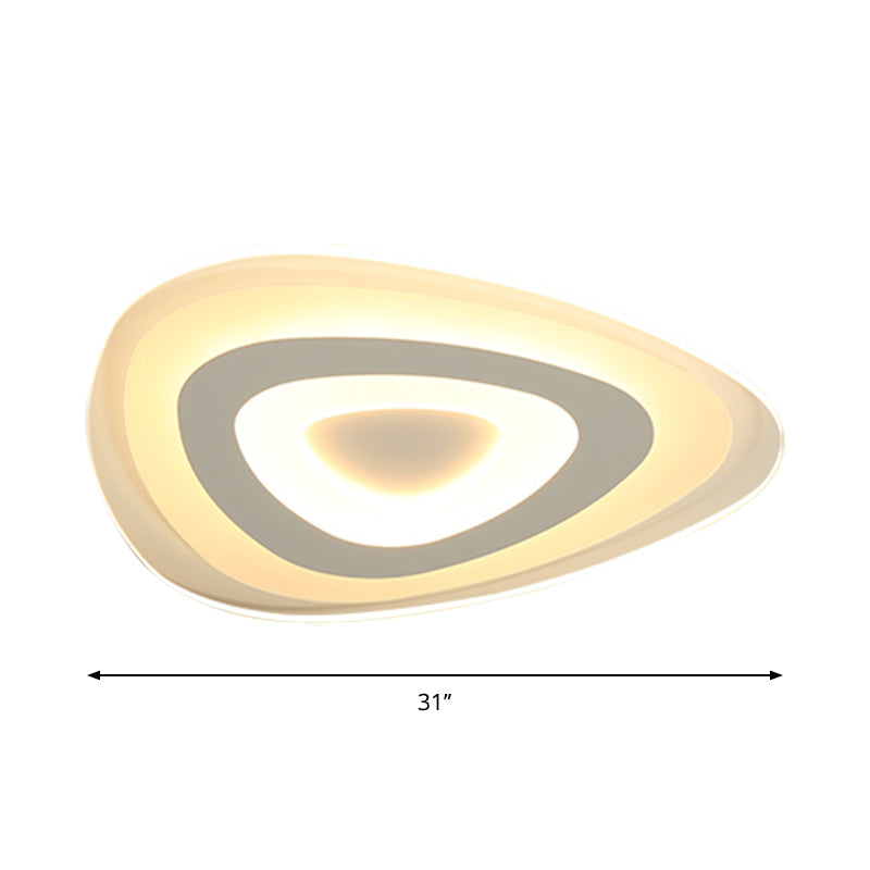 Modern Simplicity Acrylic Led Ceiling Lamp - Warm/White Light 16.5/24.5/31 Width