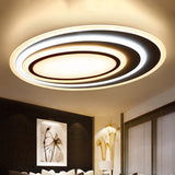 Modern White Acrylic Led Ceiling Light - Flush Mount Surface Lighting Available In 19.5/23.5/39