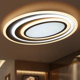 Modern White Acrylic Led Ceiling Light - Flush Mount Surface Lighting Available In 19.5/23.5/39