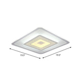 Modern Ultra-Thin Led Flush Mount Ceiling Light With Acrylic Shade Ideal For Small Or Large Living