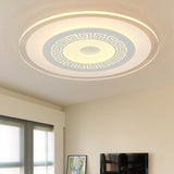 Modern Ultra-Thin Led Flush Mount Ceiling Light With Acrylic Shade Ideal For Small Or Large Living