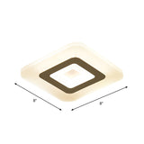 Sleek Led Ceiling Light With Acrylic Shade For Narrow Spaces