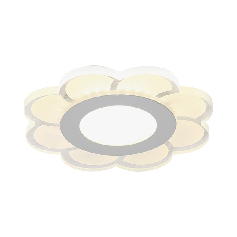 Sleek Led Ceiling Light With Acrylic Shade For Narrow Spaces