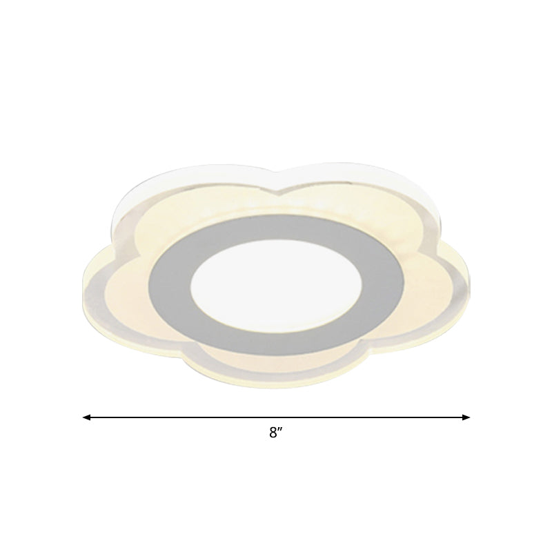 Sleek Led Ceiling Light With Acrylic Shade For Narrow Spaces