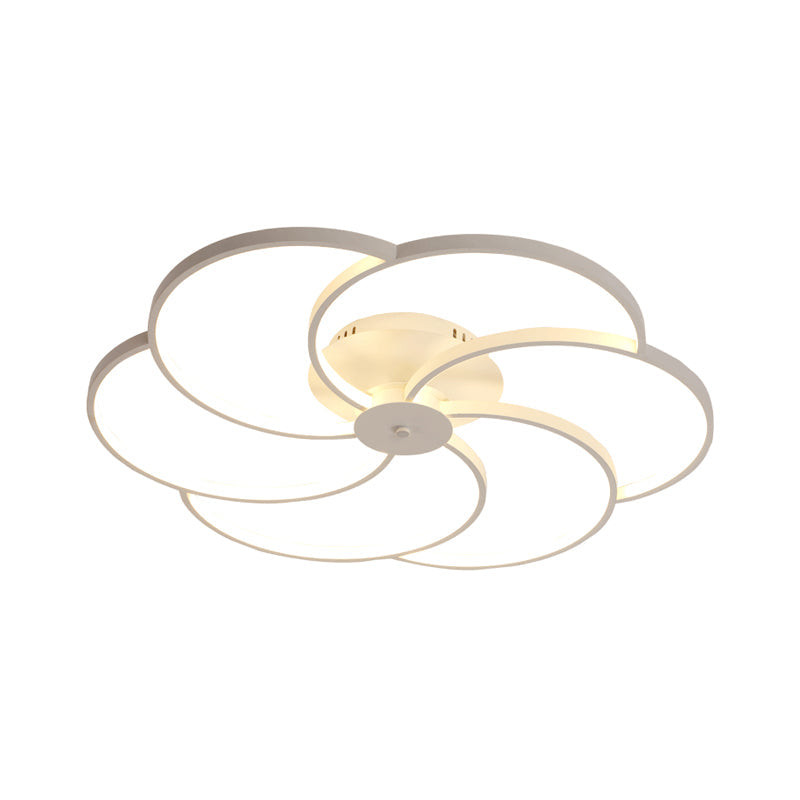 Modern Flushmount Floweret Led Ceiling Light Fixture 18/21.5/32 Metal Design In Warm/White - Bedroom