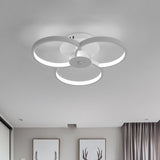 Modern Flushmount Floweret Led Ceiling Light Fixture 18/21.5/32 Metal Design In Warm/White - Bedroom