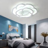 Modern Led Baby Bedroom Flower Ceiling Lamp - Pretty White Flush Light For Nurseries / 16.5