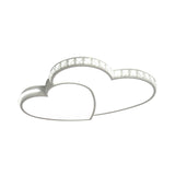 Modern Clear Acrylic Led Heart Ceiling Light In White For Foyer