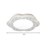 Modern White Led Ceiling Lamp With Crystal Bead Accents For Hallway