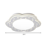 Modern White Led Ceiling Lamp With Crystal Bead Accents For Hallway