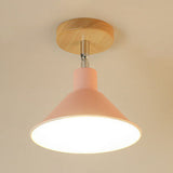 Modern Pink & Orange Ceiling Light: Stylish Semi-Flush Mount For Corridor