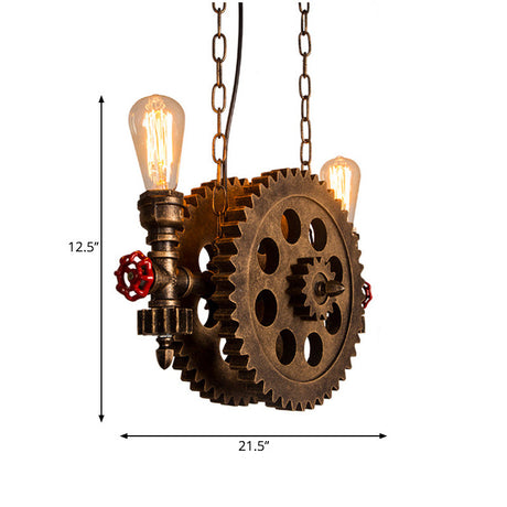 Vintage Metal Hanging Chandelier Rustic Ceiling Light For Living Room